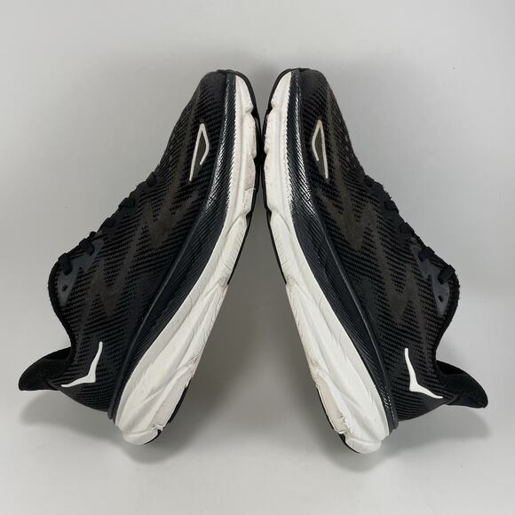 Hoka One One Clifton 9 Running Shoes Womens Size 8 B Black Athletic Sneakers - Picture 6 of 11